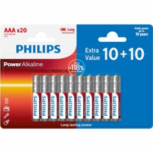Philips Power Αλκαλικές Μπαταρίες AAA 1.5V 20τμχ