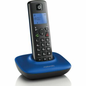 Motorola T401+ Μπλε Ασύρματο Τηλέφωνο με Aνοιχτή Aκρόαση